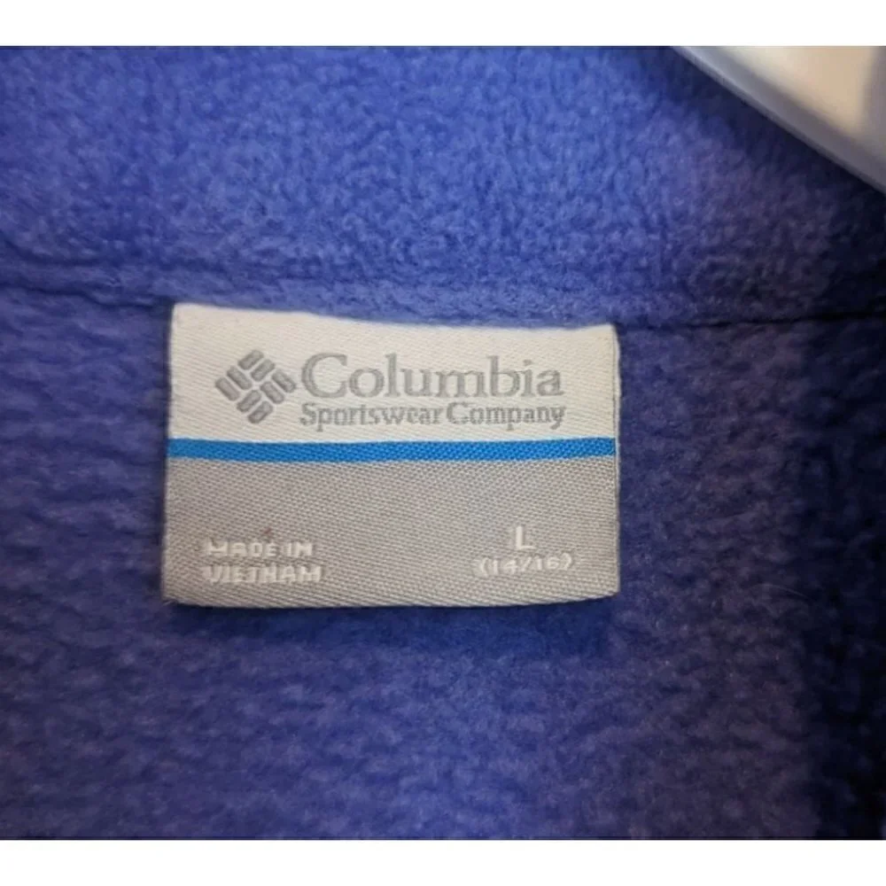 Columbia Fleece Benton Springs Full Zip GRAPE GUM Girls Jacket Large 14-16